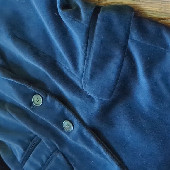J. CREW I Ladies Navy Indigo Blue Velvet Schoolboy Style Blazer Jacket, 0 Petite - Picture 6 of 11